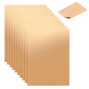 10Pcs Black Backed Copper Foil Sheets, [11.8inch x 7.9inch] Copper Foil Tape for Guitar, Stained Glass, DIY Arts, Crafts, Home Decor, Electrical Repairs, Soldering, Grounding, Crafting