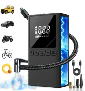 3500mAh Cordless Tire Inflator, Portable Rechargeable Air Pump with LED Display for Car, Bike & Sports Balls