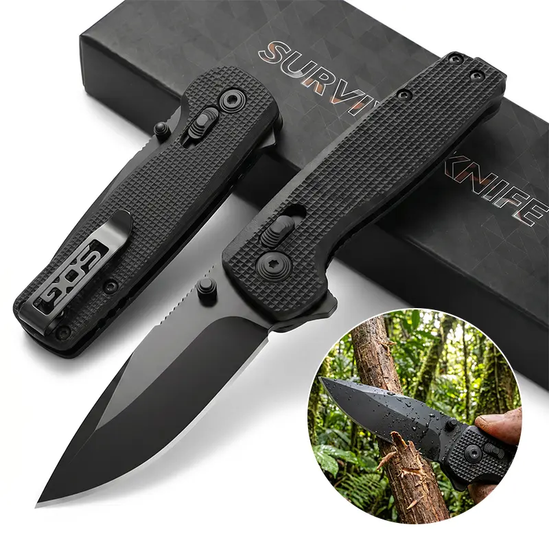 Razor Sharp D2 Steel Pocket Knife - Tactical Folding Knife with G10 Handle & Secure Lock, EDC Survival Knife for Camping Outdoor high-quality gift choice Knives,household,,stainless,, anti-stick,blade