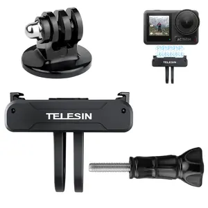 Magnetic Mount Adapter for Dji Action 3/4, Quick Release Base Stand Accessory, Compatible with Sports Camera, Durable and Easy to Use