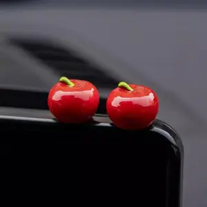 Cute Mini Cherry Design Car Interior Decoration, Car Dashboard Decoration, Car Interior Accessories for Women & Girls, Car Decor