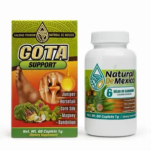 Gota Support Natural Supplement – Joint & Inflammation Relief | Apoyo para Gota, Articulaciones y Movilidad – Natural de México, 60 Caplets