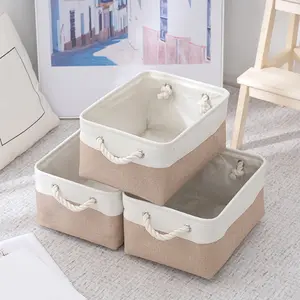 Linen Storage Basket Large Clothes Quilt Toy Storage Basket, Shelf Storage Basket, Toy Storage Basket, Foldable Storage Box, Blanket Basket for Living Room, Bedroom Wardrobe Storage Cabinet, Clothes Baskets
