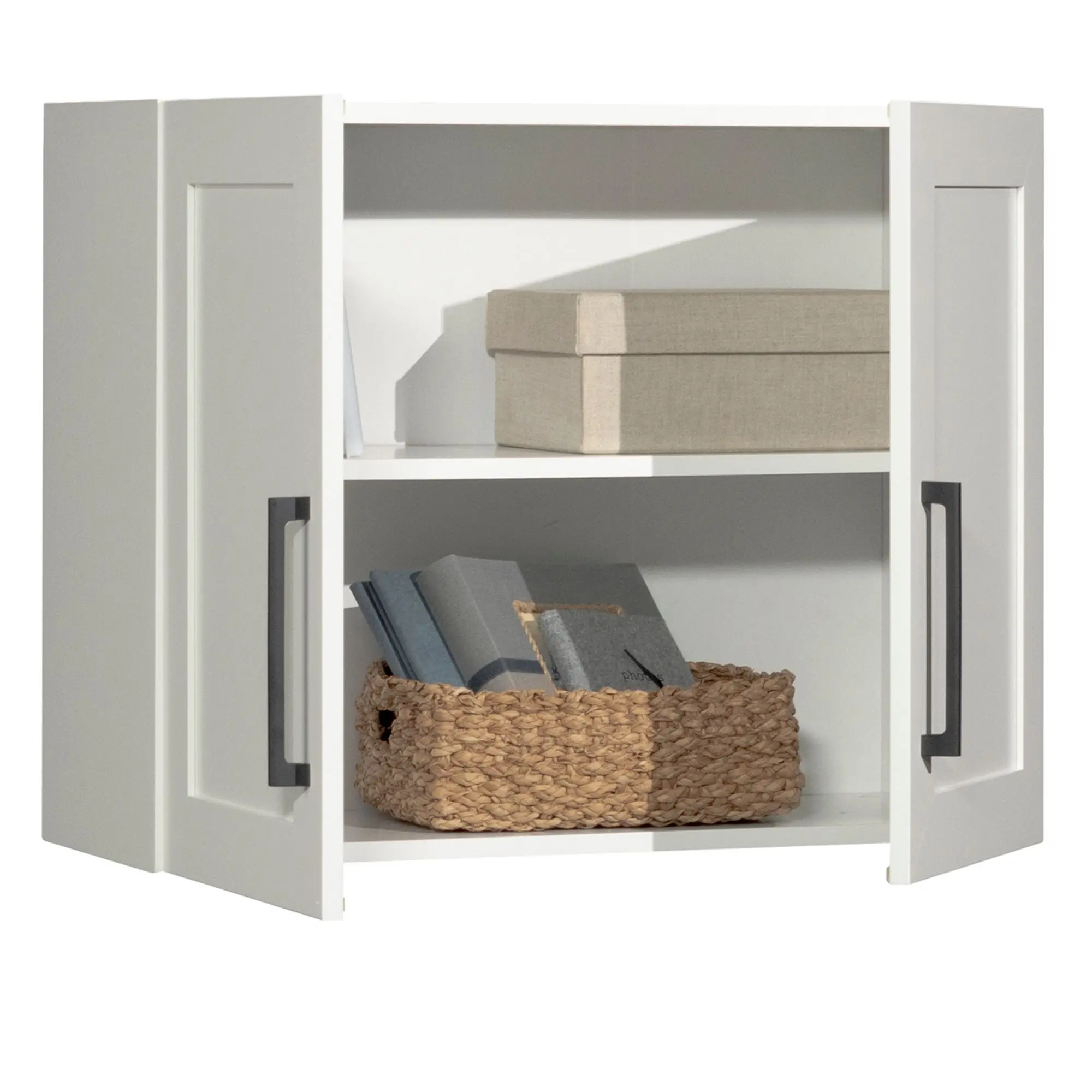 Sauder HomePlus 2-Door Adjustable Storage Cabinet, Compact Design Space Saving Furniture, Adjustable Shelving for Kitchen, Bathroom