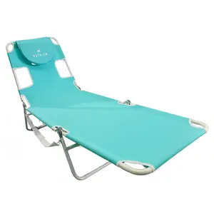 Ostrich The Original Chaise Lounge, Facedown Beach Pool Tanning Chair, Aqua