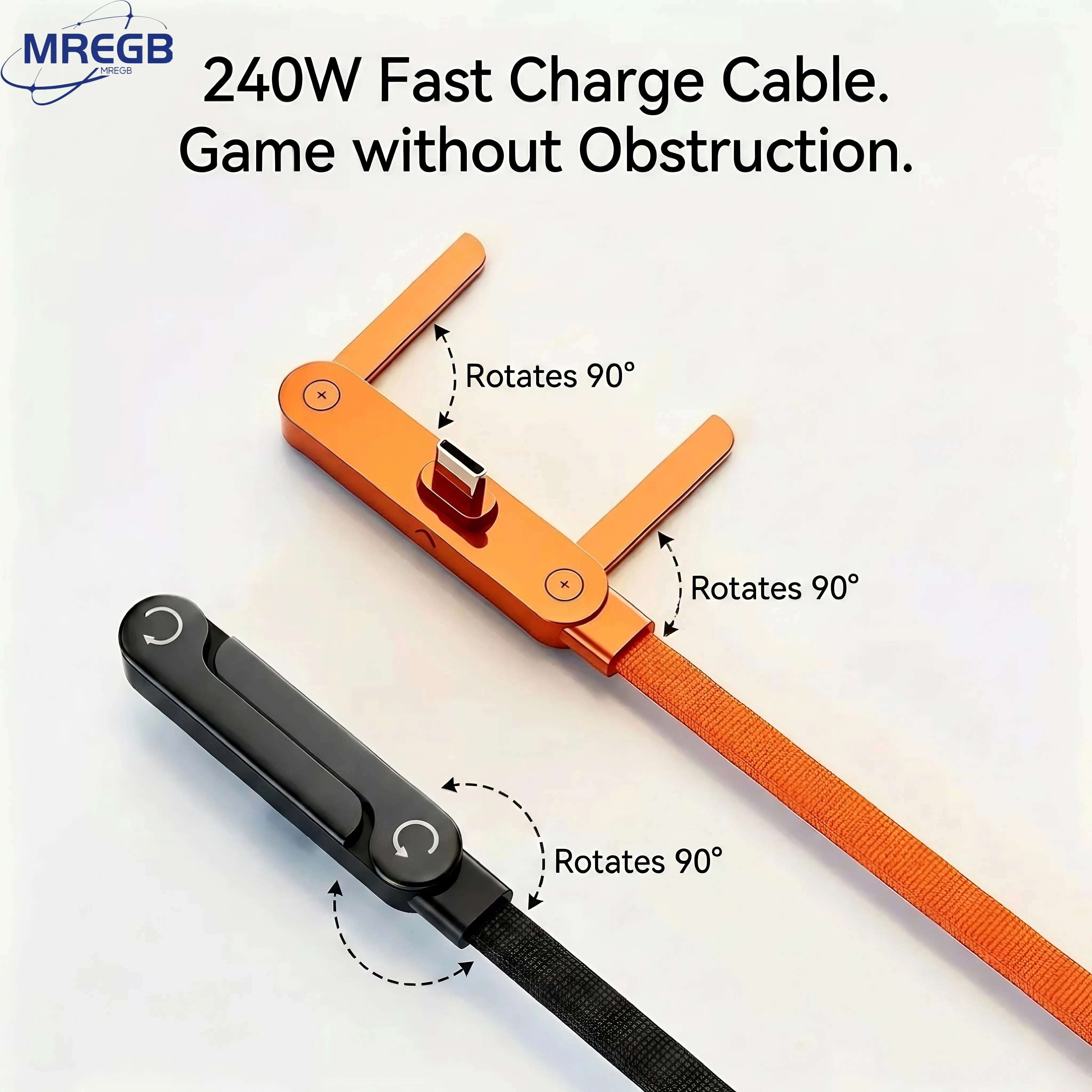 MREGB 240W Fast Charging C-Type Adapter Cable Charger - 2-in-1 Portable All-in-1 Stand Cord for Mobile Devices (Gaming, Travel Use) - Durable summerwins Fast Chargers