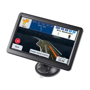 【DealsForYouDays】 VEVOR Car GPS Navigator, 7-in Touch Screen 16GB Navigation System with Lifetime Map Updates, Voice Turn-by-Turn Directions, Speed & Red Light Camera Alerts, Custom Truck Routing, for Trucks & RVs