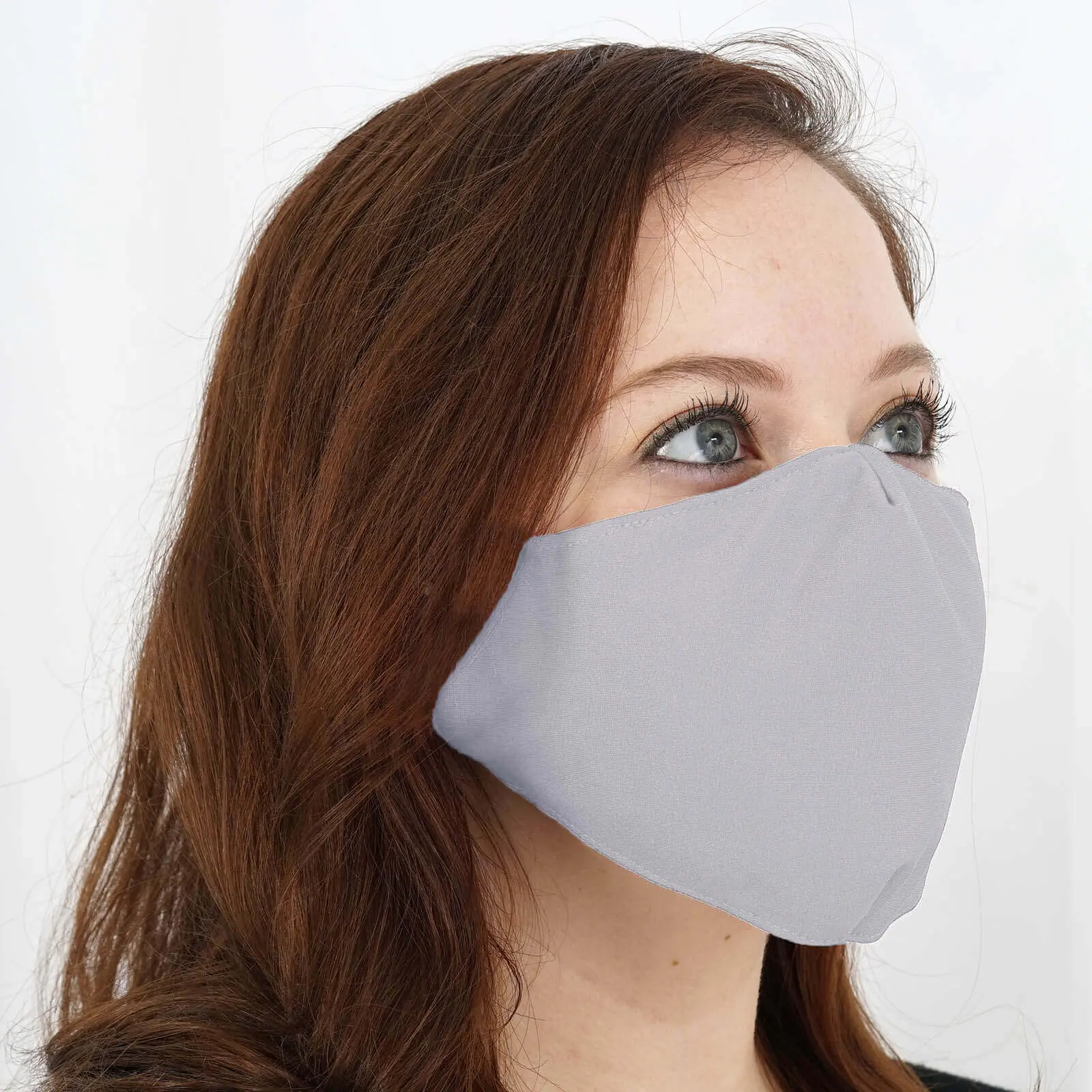 5-Pack 2-Ply Silver Ultra Soft 100% Organic Cotton Breathable Face Masks, Reusable Fabric Face Covering Masks & Accessories With Soft Ear Loops, Breathable Face Mask