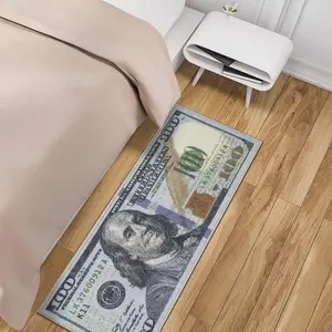 AISOON Washable $100 Bill Design  Modern Runner Rug for Hallway, Kitchen, Bedroom, Multicolor