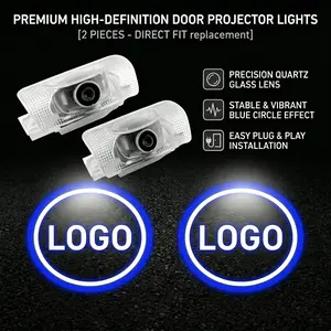 HD Never Fade LED Car Door Welcome Projector Lights For Toyota, 2Pcs Ghost Shadow Light Compatible With Camry Corolla Highlander Avalon Prius Sienna Tundra Land Cruiser
