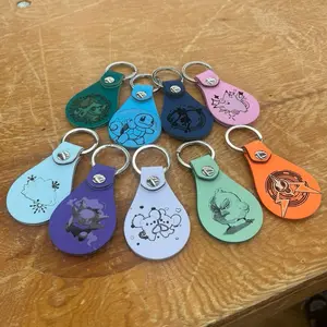 Custom Laser Engraved Keychains with Unique Designs and Colors for Personalized Gifts