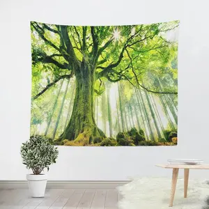Digital printed polyester wall tapestries featuring landscapes and lakes, suitable for living rooms, bedrooms, dormitories, rooms, and parties.
