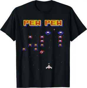 Retro Video Game Old School Game 80s Vintage Gaming Gamer Unisex T-Shirt Cotton Menswear Man Classic