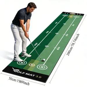 Portable Golf Practice Mat with Target Scoring System, Washable Training Pad, Indoor Outdoor Use, Office Gym Ballroom Park