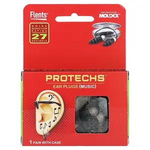 Flents Protechs, Ear Plugs, Music , 1 Pair with Case