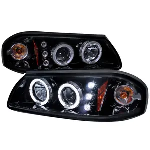 2000-2005 Chevrolet Impala Dual Halo Projector Headlights (Glossy Black Housing/Smoked Lens)