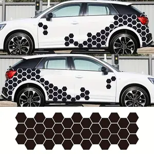 1 Set Honeycomb-shaped Car Stickers, Waterproof Vinyl Automobile Decals, Suitable for Car, Truck, SUV Body Door Hood, Creative Vehicle Refit Decoration, Sticker For Cars