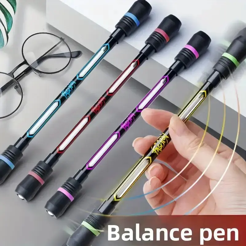 3pcs Cool Internet Trending Spinning Pens, Flexible Hand Training, Anti-drop and Anti-slip with Writing Function - Balanced Spinning Gel Pen, Gel Pens Set