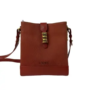 Pre-owned Loewe Vintage Red Leather Shoulder Bag