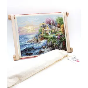 Needlepoint Embroidery Frame with Clips, Cross Stitch Frame, Tapestry Frame, Stitching Frame (9.9' x 12.6')