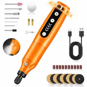 Mini Cordless Rotary Tool,5-Speed and USB Charging Rotary Tool Kit with 31 Accessories,Multi-Purpose 3.7V Power Rotary Tool,Type-C Charging,for Sanding,Polishing,Drilling,Etching,Engraving,DIY Crafts