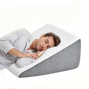 12" Tall Wedge Pillow for Sleep Apnea & Post-Surgery - Extra Firm Support, Breathable Foam #SleepApnea #PostSurgery#PainFreeRest