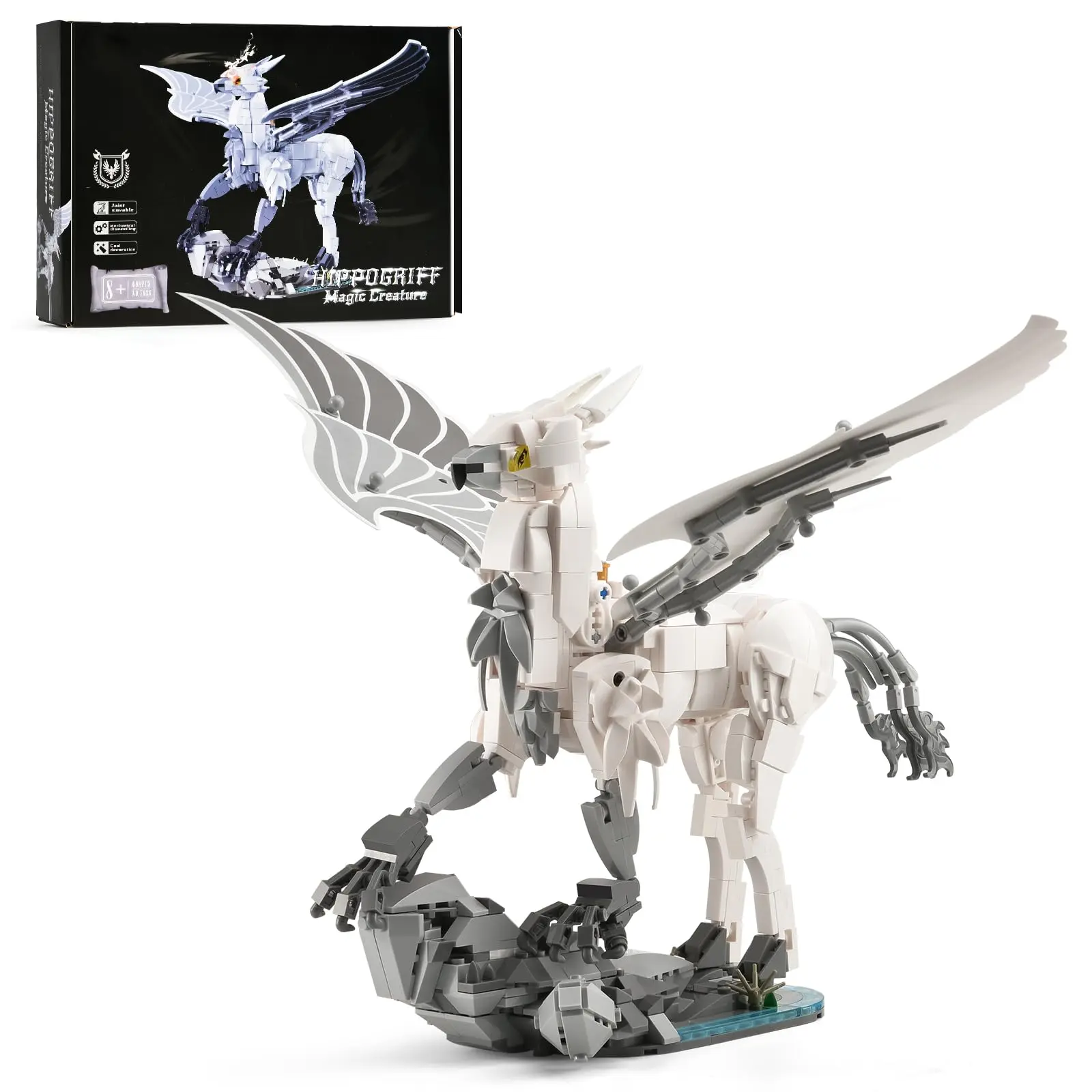Magic Hippogriff Bricks and Minifigs Building Block Sets, Creative Animal Horse Model Toys for Teens 14+, Home Office Decor, Birthday Gift summerwins
