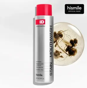 Hismile iD Stain Whitening Mouthwash for White Teeth DC, Freshens Breath with Essential Oils 237ml Daily