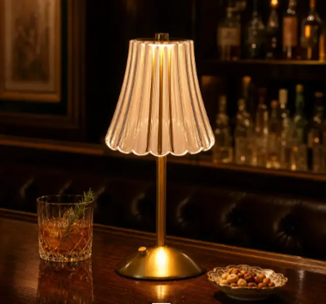 Vintage Flower Petal Cordless Brass Gold LED Table Lamp - 3500mAh Rechargeable Touch Lamp, 3 Color Modes, Dimmable USB-C, Portable Mood Light, Adjustable Whimsical Aesthetic Room Decorative Light for Bedroom, Living Room Home Accessory, Whimsical Home Dec