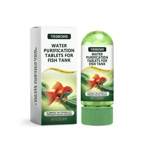 Yegbong Fish Tank Aquarium Water Purification Tablets, Algae Killer, Specialized for Water Quality, Cleans Odors, Algae, Stains, Mud, Clear Fish Pond