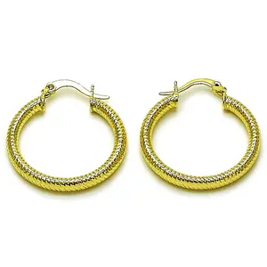 Gold filled small hoops diamond finish
