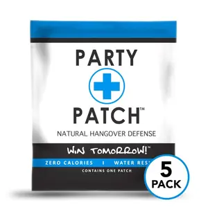 PARTY PATCH Anti Hangover Sticker for Party Accessory Adhesive Vinyl Decal Water Resistant Music Festival Night Out Essentials