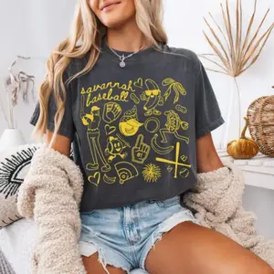 Savannah Baseball Doodle Shirt,Cute Trendy Savannah Baseball Game Day Tee Shirt,Gift for Savannah Baseball Fan,Banana Shirt