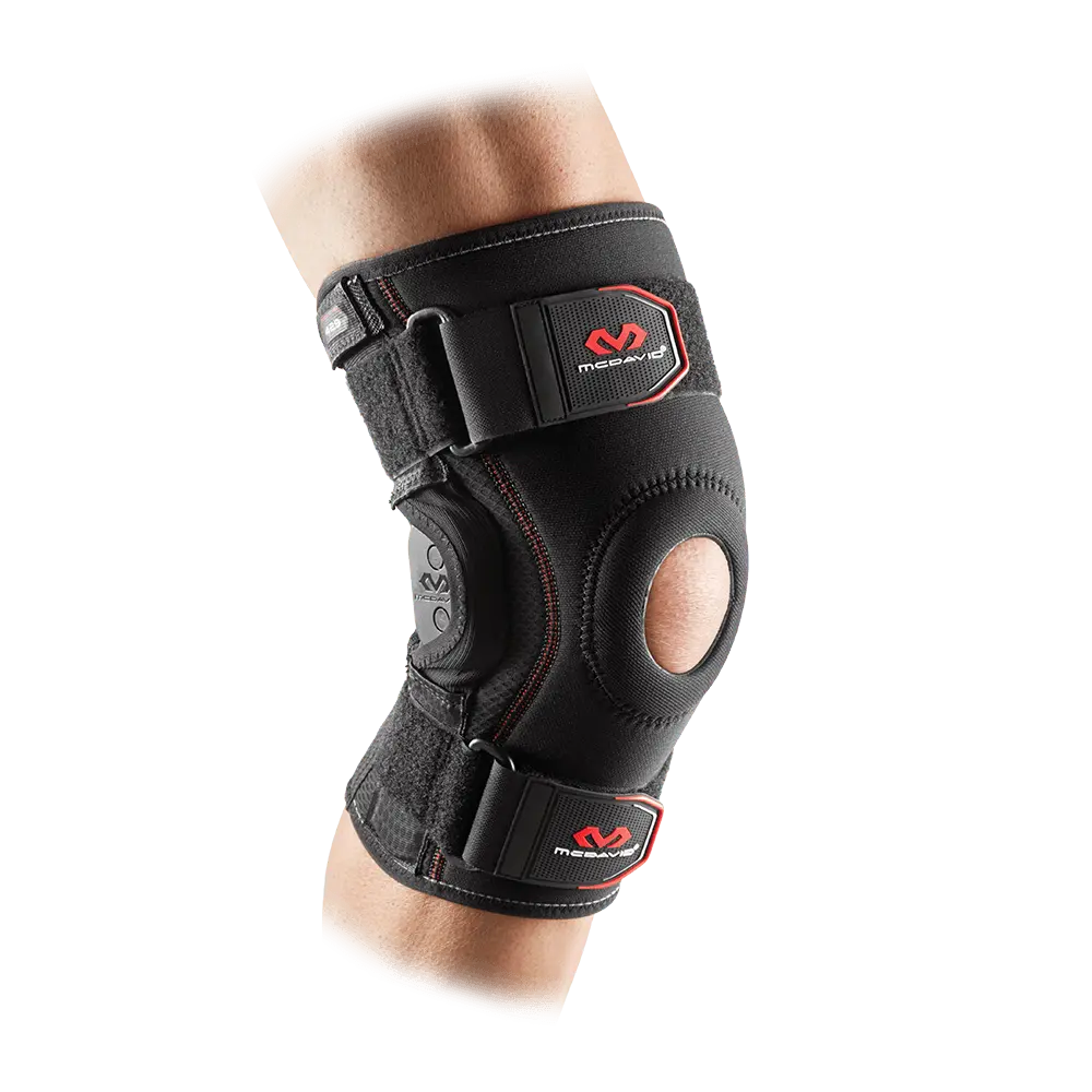 McDavid Knee Brace with Polycentric Hinges - Enhanced Stability & Comfort for Sports - improving medial and lateral stability, helping reduce injury and assist recovery