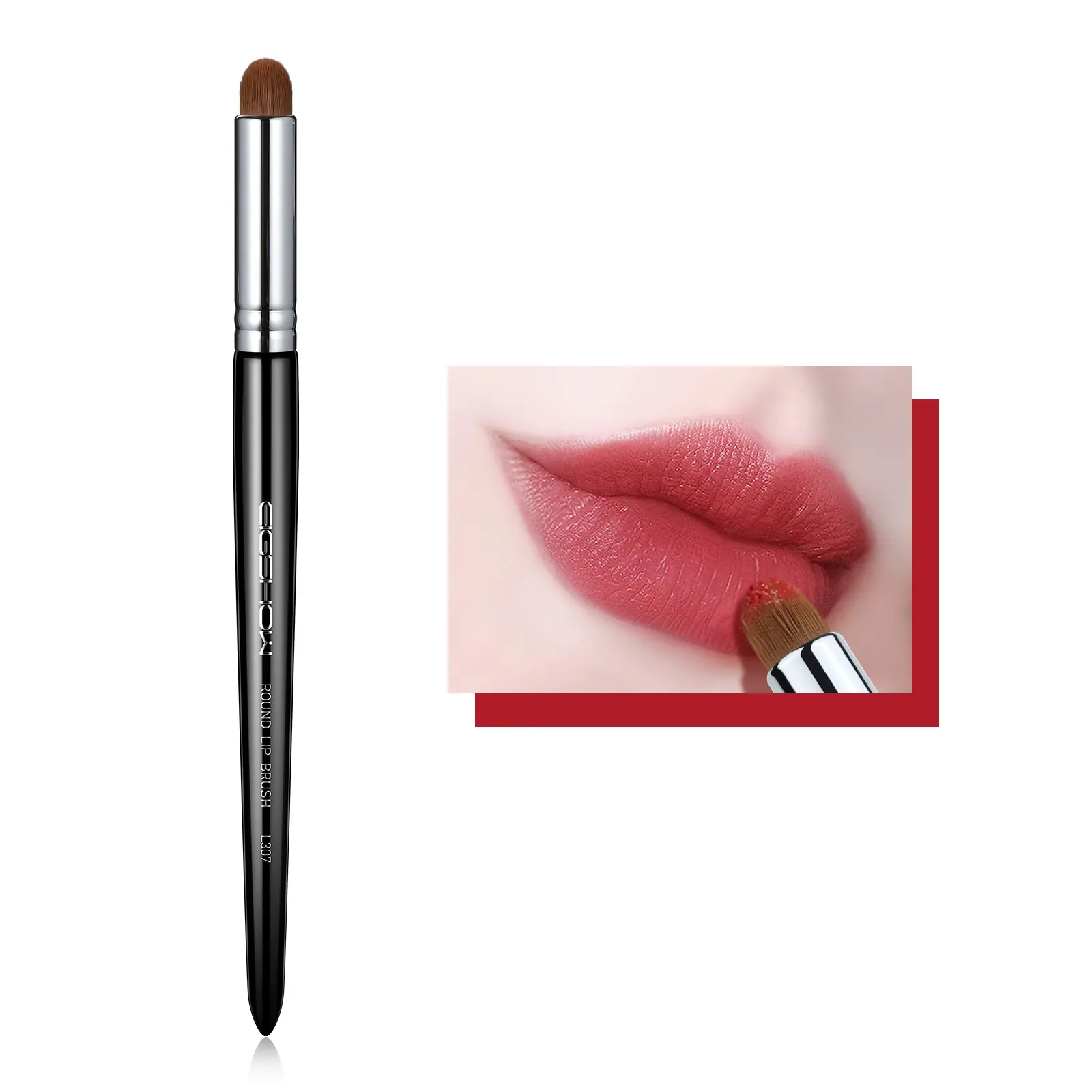 Lip Brush, EIGSHOW Lip Smudge Brush Round head for Gloss Lipstick, Multi-purpose Makeup Blending Applicator, Reusable (L307)
