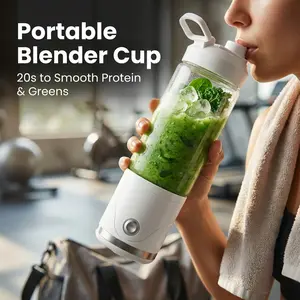 blender Portable Blender Cup,Electric USB Mini Juicer Blender For Shakes and Smoothies, Juice,650ml, Six Blades Great for Mixing mini  blender  serena  neel