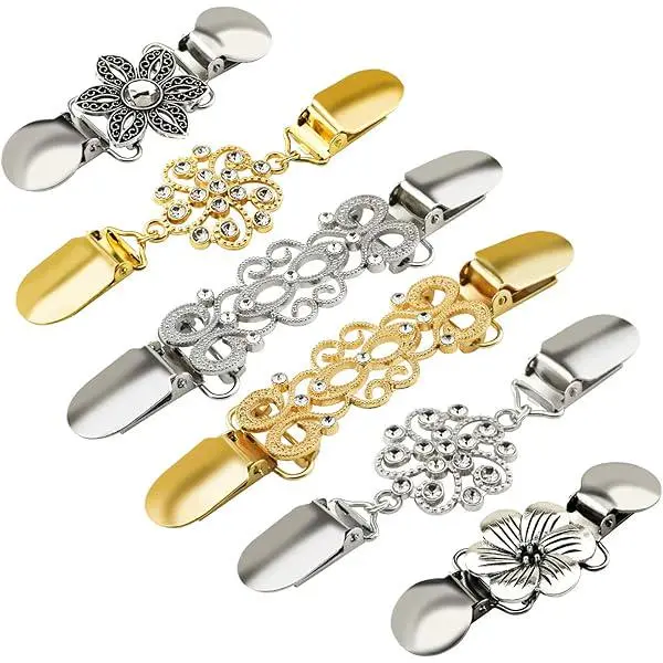 6Pcs Retro Dresses Shirt Cinch Clips for Women Sweater Shawl Waist Clips for Cardigan Clothing (3 Sizes) - Home Improvement.