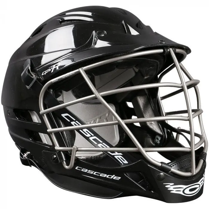Cascade CPV-R Lacrosse Helmet (Black Shell/Silver Mask)