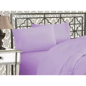 Luxurious 1500 Premium Quality Microfiber Three Embroidered Softest 4-Bed Sheet, Wrinkle and Fade Resistant, Twin/Twin XL, Hot Pink