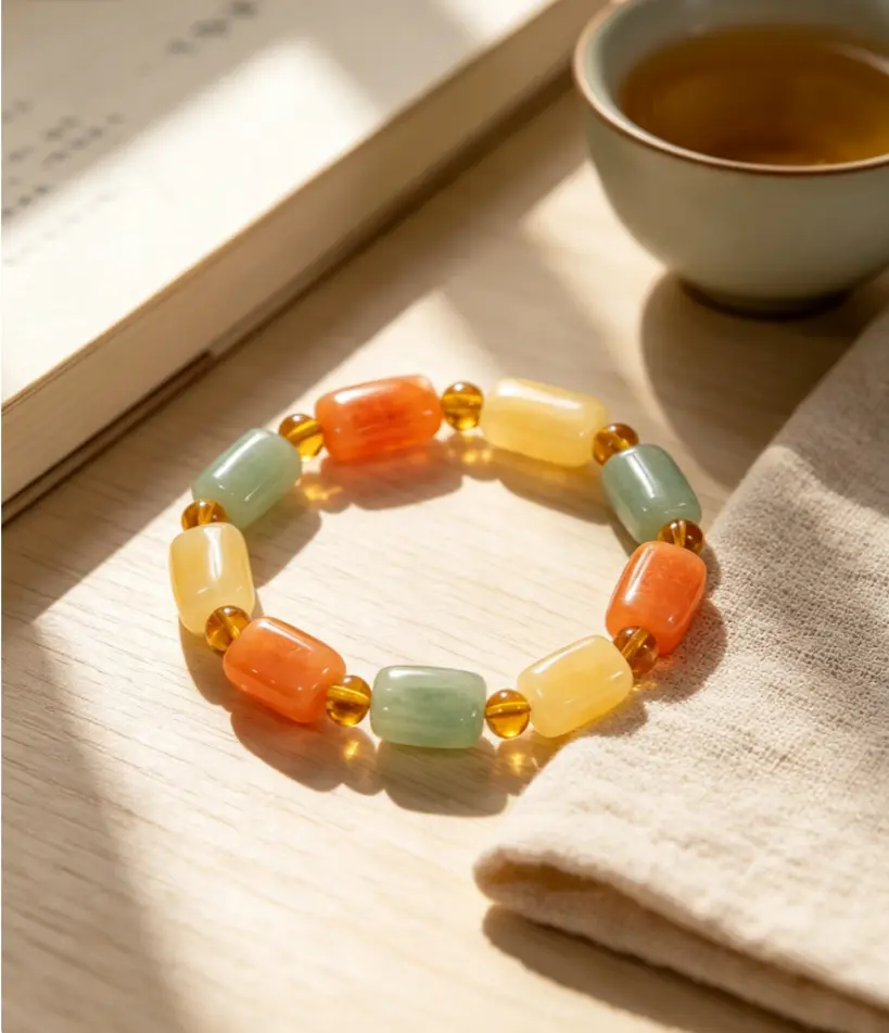 Blossom Romance Jade Bracelet, Fashion Costume Jewelry Accessory for Women