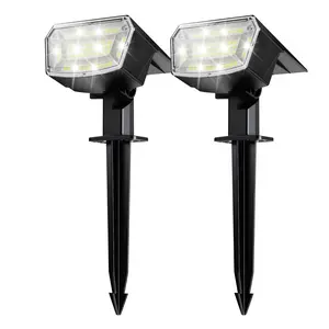 Outdoor Solar Led Spotlights, [2 Pack/4 Pack], 2-In-1 Solar Landscape Lights, 3 Modes, Ip44 Waterproof, Dusk to Dawn, Garden Pathway Lighting