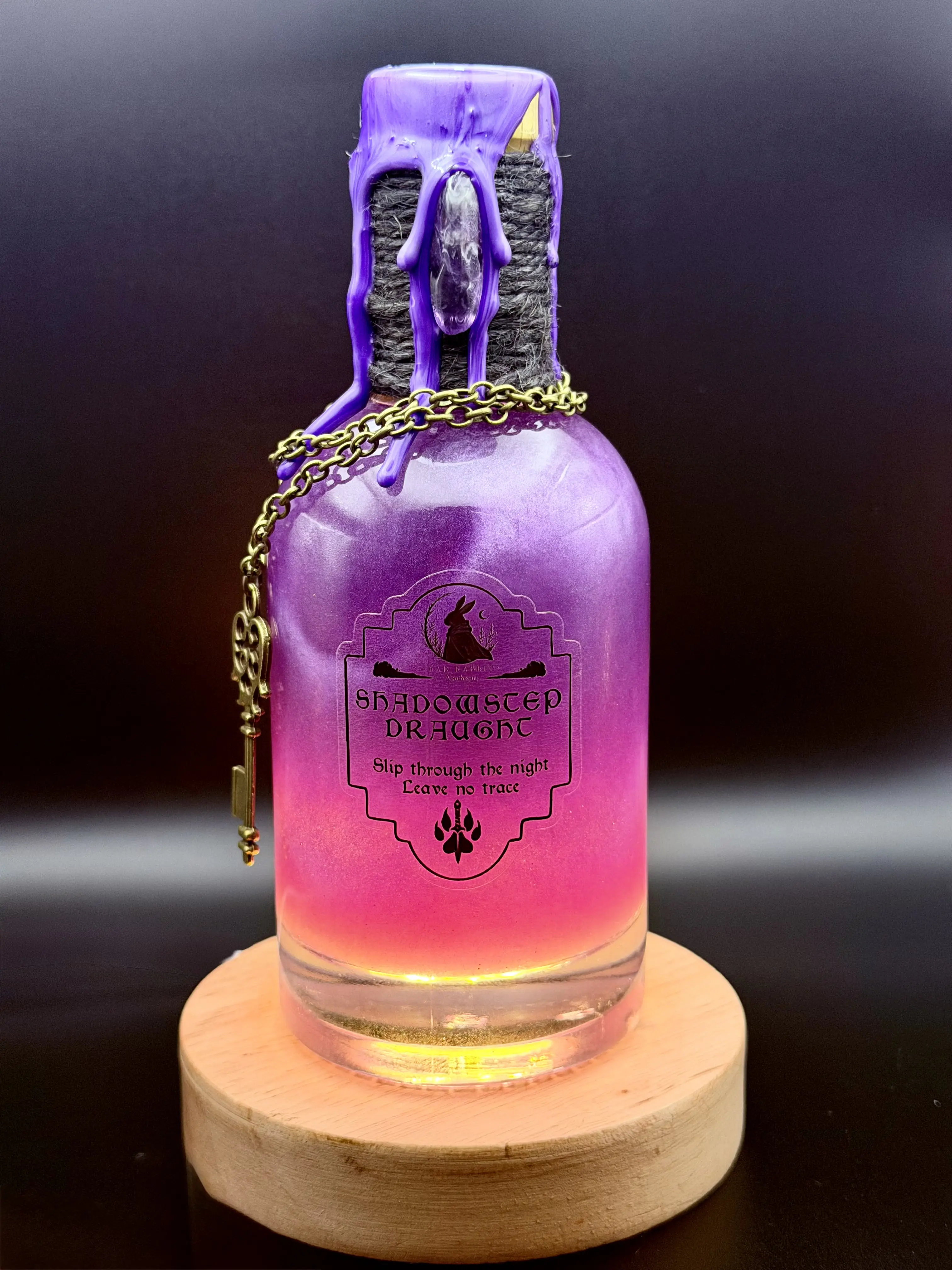 Shadow Step Draught | Handcrafted Fantasy Potion Bottle | D&D Rogue Decor | Rogue Series