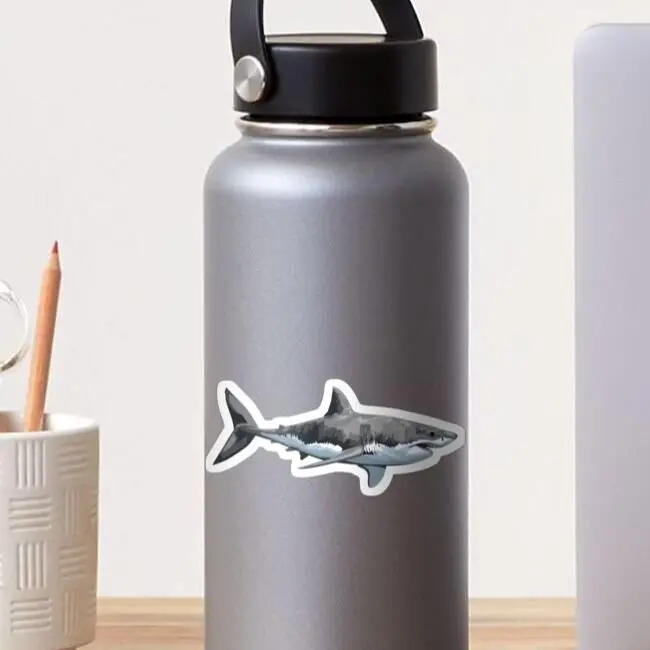 Great White Shark Vinyl Decal - Marine Wildlife Sticker for Ocean Lovers