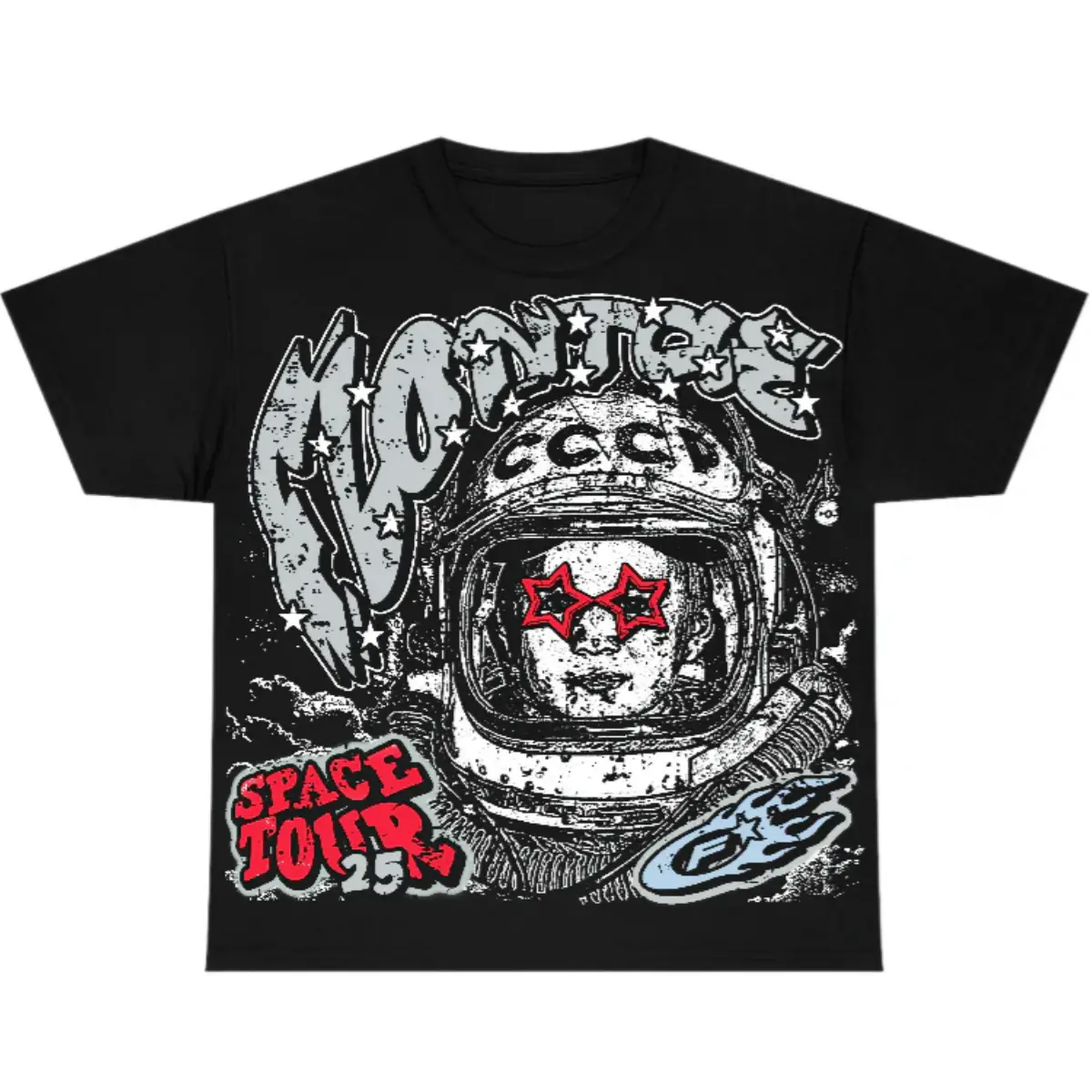 Men's Black Metallic Reimagined 5s Flontae Short-Sleeve Round Neck Soft Cotton Graphic Tee - 2xl Oversized Cut Streetwear Look Breathable Fabric Menswear Casual Top, Short-Sleeve Tee, Graphic Print