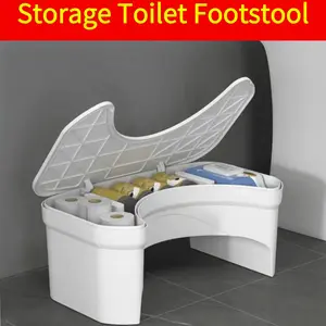 Foldable Toilet Stool, Adult & Child Footrest Seat, Pregnant Women Pedestal, Plastic Thickened Storage Footstool, Bathroom Squatting Helper