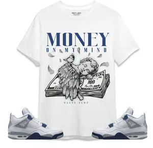 Black Money On My Mind Angel Unisex Graphic Tee - BlackWhite - Menswear, Top