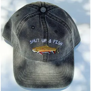Shut Up and Fish Hat, Meme Fishing Hat Gift, Shut Up and Cast Cap