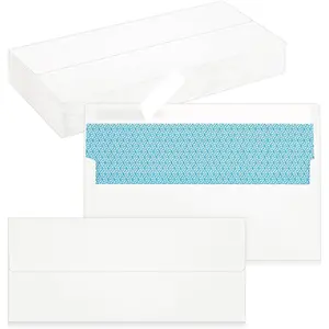 50 Pack #10 Business Envelopes, Self Seal Standard White Envelopes for Secure Business & Legal Mailing, Office, Checks, Letter, Invoices, 4 1/8 x 9 1/2 Inches