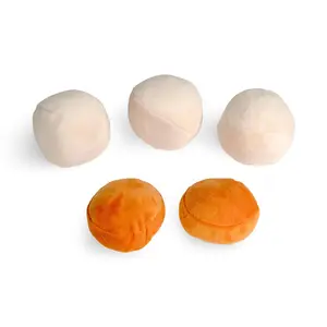 Matzo Ball Soup Plush Dog Toy Set – 5-Piece Squeaky Interactive Pet Toys with Soft Plush Material for Fetch and Playtime Fun