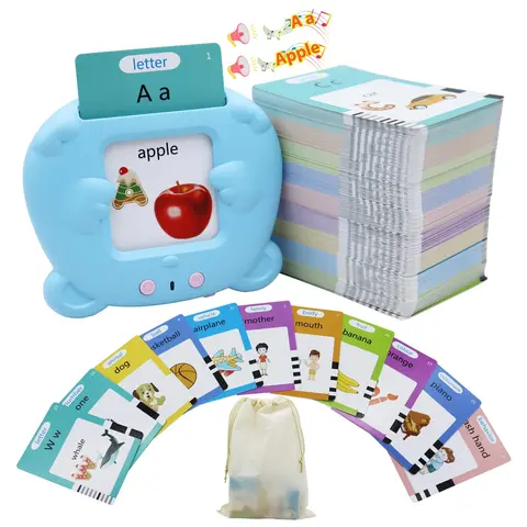 Talking Flash Cards for Kids, Letter Flash Cards, 510-Word Vocabulary Flashcard Set with Pictures, Alphabet & Sight Words Learning Toy, Interactive Educational Gift for Christmas